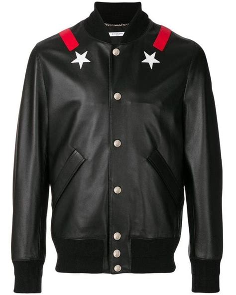 givenchy star motif bomber jacket